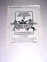 LA CAGE AUX FOLLES 2-BIRD CAGE-PRESSBOOK VG - $18.19