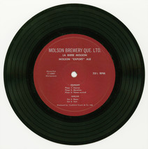 vintage MOLSON Export Ale BEER Canada 7&quot; single RADIO ADS Quebec circa 1960s - £15.97 GBP