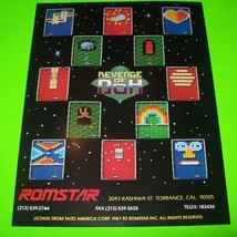 Revenge Of The Doh Arcade FLYER Original 1987 NOS Game Art Arkanoid II - £33.57 GBP