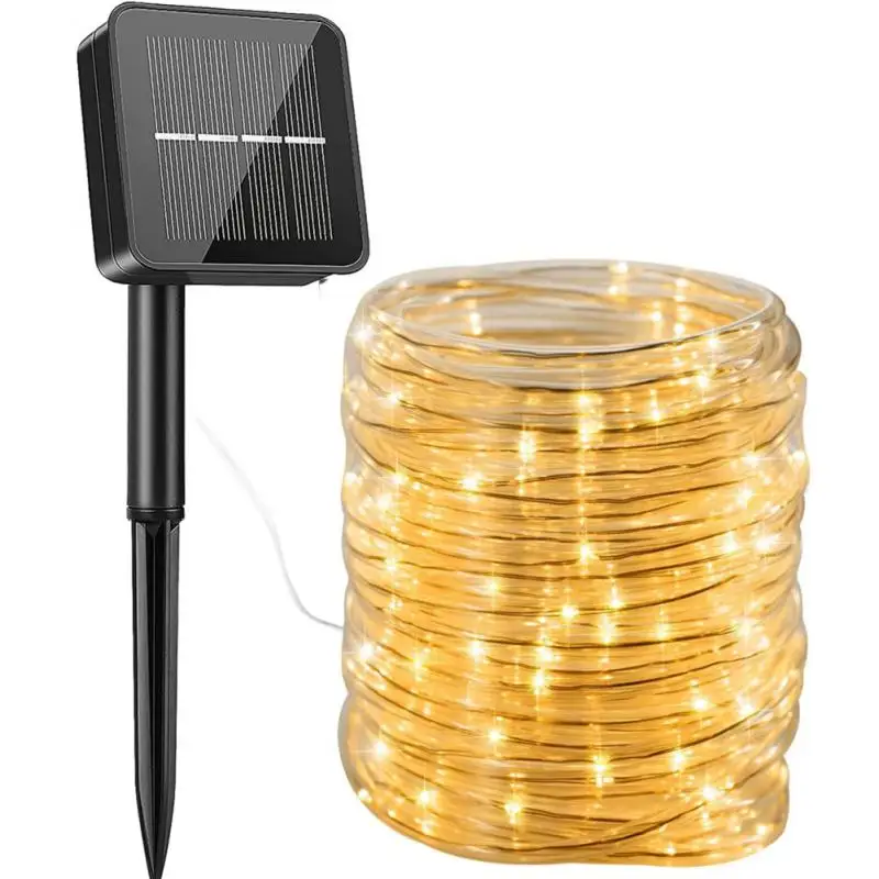 Solar String Lights Outdoor Fairy Christmas Tree Lamp 8 Mode Wedding Festival Pa - £67.61 GBP