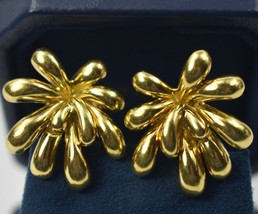 Valentin Magro 18K Gold Fireworks Style NY Designer Clip on Earrings 22.6 Grams - £2,085.64 GBP