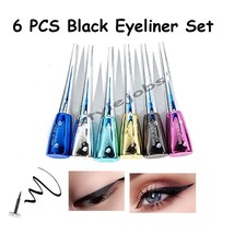 Waterproof Long Lasting Black Precise Liquid Eyeliner 6 PCS Set - £9.12 GBP