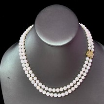 Diamond Akoya Pearl 2-Strand Necklace 17&quot; 18k Gold 6.5mm Certified $6,900 120673 - £1,930.92 GBP