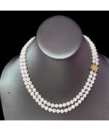 Diamond Akoya Pearl 2-Strand Necklace 17&quot; 18k Gold 6.5mm Certified $6,90... - £1,899.75 GBP
