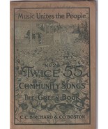 1917 Songbook No. 2 Twice 55 Community Songs The Green Book Antique Vintage - $4.00