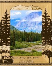 Alaska Cities Laser Engraved Wood Picture Frame Portrait (4 x 6) - $29.99