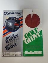 Vintage Men&#39;s Golf Gloves in Original Packaging-One Spalding, One Unknown - £7.67 GBP