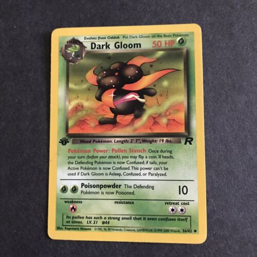 Primary image for 1st Edition Dark Gloom 36/82 - Team Rocket - Pokemon Card - Near Mint (NM)