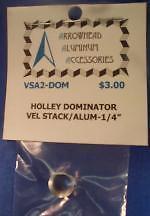 Scale Detail Accessories / Holley Dominator Aluminum Velocity Stack - 1/... - $3.00