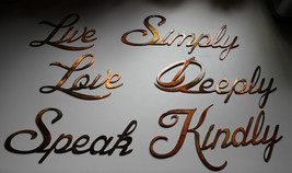 Live Simply Love Deeply Speak Kindly Metal Wall Art Words - Size Varies - £53.14 GBP