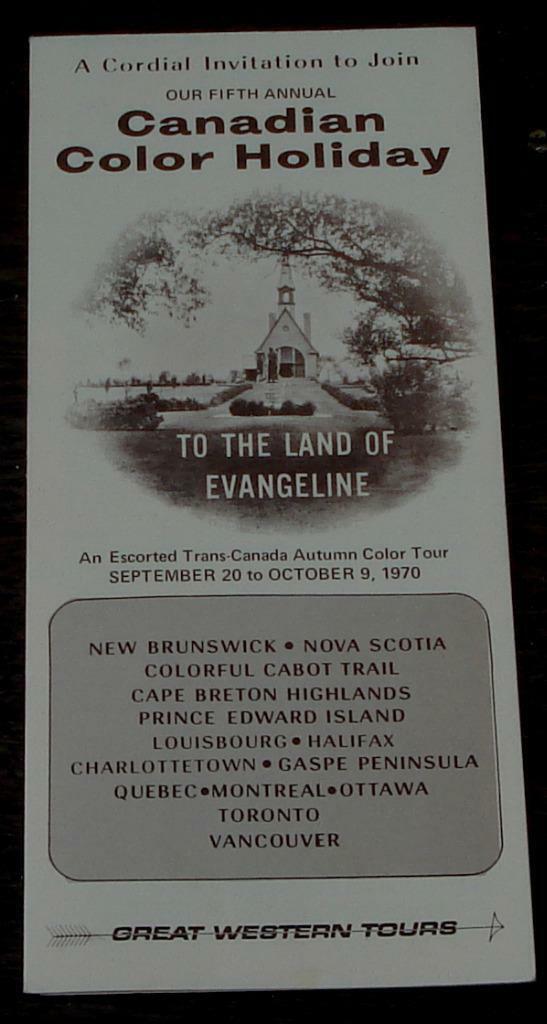 Canadian Color Holiday, 1970, Vintage Informational Tour Pamphlet - $2.96