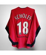 MU Red Retro Jersey 2002 Long Sleeve Classic No.18 - $39.99