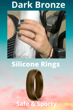 Silicone Wedding Rings For Women - DARK BRONZE Lot of 1 - £9.47 GBP