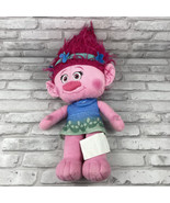 Dreamworks Poppy Trolls Doll Plush Pink With Dress 2018 24&quot; - £18.74 GBP