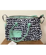 New Oh Joy! Navy Teal Blue Patterned Diaper Baby Organizer Bottle Bag NWT - £63.58 GBP