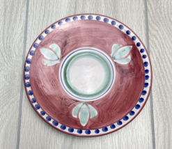 Vietri Solimene Campagna Burgundy Chicken Saucer Only Replacement - $17.75