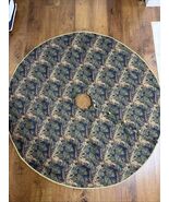 Vtg Capezio Fox Hunt Tapestry Equestrian Dogs Christmas Tree Skirt - €43,28 EUR