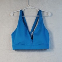 Victoria&#39;s Secret Sports Bra Womens Size XS Blue Polyester Wide Straps V Neck - £16.07 GBP