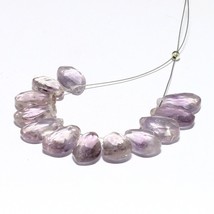 Natural Amethyst Faceted Pear Beads Briolette  Loose Gemstone Making Jewelry - £4.77 GBP