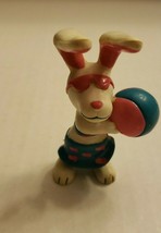 Vintage 1989 Applause PVC Figure Beach Bunnies Bunny with beach ball - $5.95