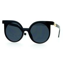 Womens Fashion Sunglasses Round Circle Cateye Frame Super Flat Lens - £8.75 GBP