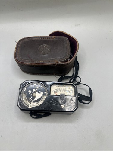 Vtg Art Deco Weston Photronic Light Exposure Meter Model 650 W/ Case Bakelite  Item image 3