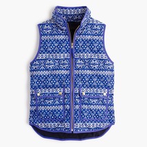 NWT J. CREW Fair Isle Excursion Vest Size Extra Small XS extra small blue grey - £32.55 GBP