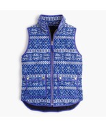 NWT J. CREW Fair Isle Excursion Vest Size Extra Small XS extra small blu... - £36.51 GBP