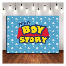 Cartoon Blue Sky White Clouds Toy Boy Story Theme Photography Backdrops 7X5Ft Ch - £19.01 GBP