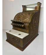 National Cash Register 313 Antique Ornate Brass &amp; Marble Candy Shop KEYS... - $2,574.00