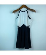 Sally Miller Couture Girls L 12 White Black Sleeveless Halter Dress Defe... - $372.34 MXN