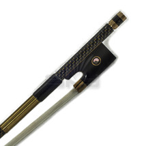 High Quality 4/4 Violin Bow w/ Gold Inlay Carbon Fiber Brass Parts Parisian Eye - £64.13 GBP