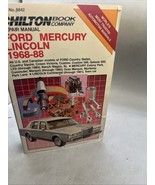 VTG CHILTON&#39;S Repair &amp; Tune-Up Guide FORD MERCURY LINCOLN 1968-88 PN: 6842 - $15.83