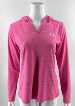 Under Armour Hooded Top Womens Top Size Medium Loose Fit Hot Pink Athletic - $23.76