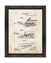 Snow Plow Patent Print Old Look with Beveled Wood Frame - £19.56 GBP+
