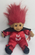 Vintage Russ Troll Devil Doll Hot Stuff Plush Pitchfork Gone Halloween - $8.59