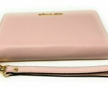 NWB Michael Kors Jet Set Phone Case Wallet Wristlet Pink Leather / Gold ... - £61.17 GBP