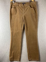 Talbots High Waist Straight Leg Corduroy Pants Womens Size 16 W Plus Brown - £24.62 GBP