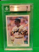 1990 Leaf Baseball Barry Bonds Card #91 Beckett BGS 9.0 Mint Pittsburgh Pirates - £19.92 GBP