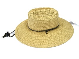 Goodfellow &amp; Co Men&#39;s Paper Straw Lifeguard Panama Hat, Adjustable Strap, Sz M/L - £17.40 GBP