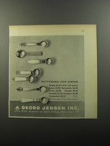 1956 Georg Jensen Silver Salt Spoons Ad - Patterned for dining - $18.49