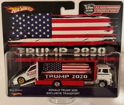 Custom Hot Wheels Team Transport Honda Prelude Trump MAGA w/ Real Riders - $145.44