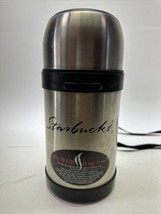 Starbucks stainless steel thermos with black handle and trim made in Korea - £39.92 GBP