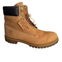 Timberland Mens 6 Inch Boot Wheat Nubuck Premium 10061 Size 13M Waterproof - $80.74