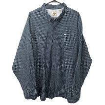 Dockers Mens Casual Shirt Size 3XL Blue White Button Down Cotton Polyest... - $11.69