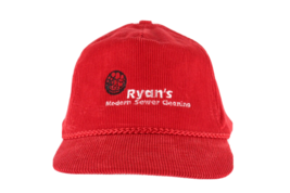 Vintage 90s Streetwear Ryans Modern Sewer Cleaning Roped Corduroy Snapback Hat - £22.11 GBP