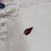 REEBOK NFL Short Sleeve Button Down Arizona Cardinals Polo Shirt White 2XL image 8