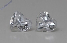 A Pair Of Heart Natural Mined Loose Diamonds (0.62 Ct G Si1-si2 Clarity) - £715.02 GBP