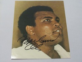 MUHAMMAD ALI CASSIUS CLAY BOXING HOF SIGNED AUTO VINTAGE COLOR PHOTO JSA... - £552.66 GBP
