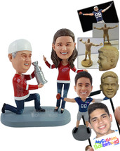 Personalized Bobblehead Funny trophy presentation for his wife wearing same jers - £123.38 GBP